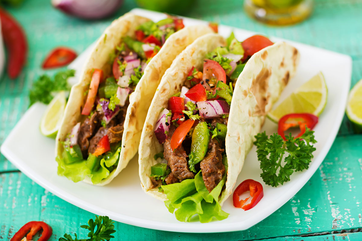 Tacos served fresh at El Pollito Loco